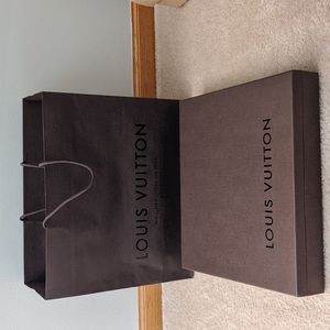 Vintage Louis Vuitton handbag box and retail bag